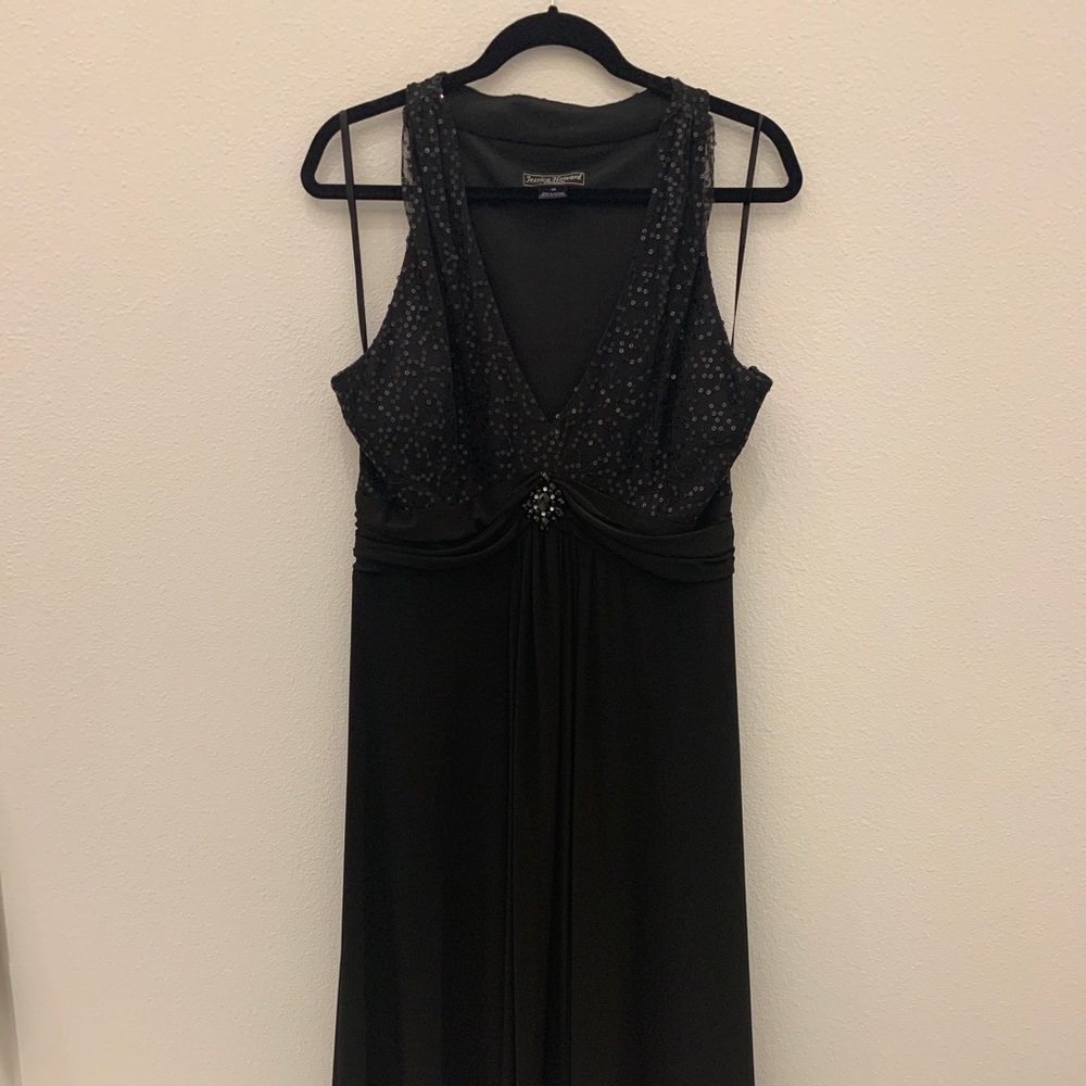Short Black formal dress with sequins